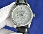 Rolex Datejust 9100 Movement Luminous Waterproof 50m 41mm Black/Brown Strap Watch